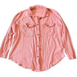 SO Women's Light Pink Button Down Shirt